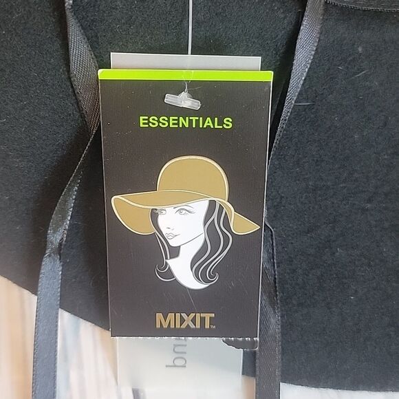 Mixit Black Wool Felt Floppy Hat For Women - Picture 4 of 10